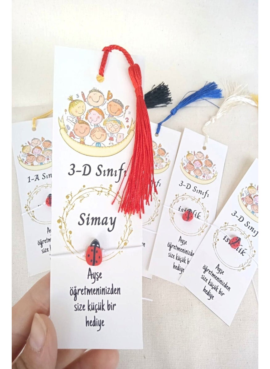 40 Pieces of Tasseled Bookmarks and Ladybug Bracelet - (Name Part is Sent Blank.) - pzsku/Z193AFF14640FD72F89ADZ/45/_/1726145074/e5a814a1-accd-4167-a459-de1d2619e4b6