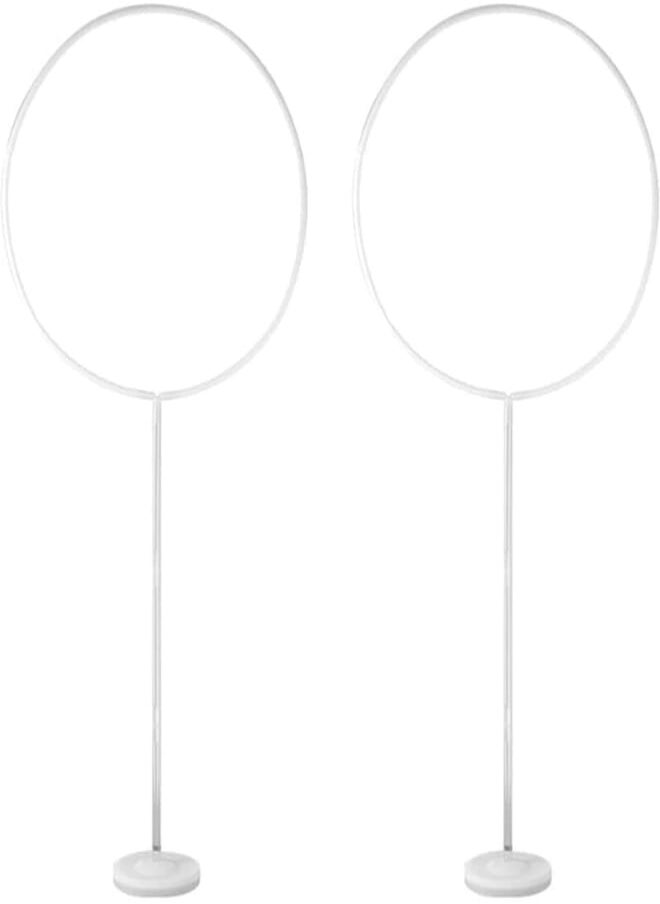 Party with Emma - Party with Emma Column Round Balloon Arch Set Base Stand Display Kit for Wedding Birthday Background Decor Supplies - 2 Sets - Image 1