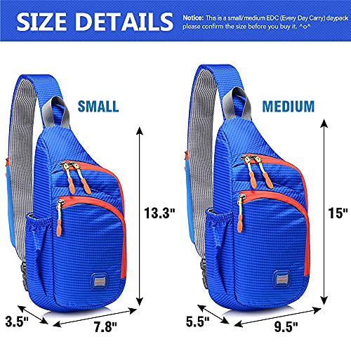 Peicees Small Sling Backpack Waterproof Unisex Shoulder Bag Chest Crossbody Daypack - Image 5