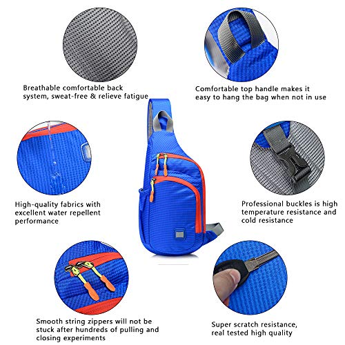 Peicees Small Sling Backpack Waterproof Unisex Shoulder Bag Chest Crossbody Daypack - Image 2