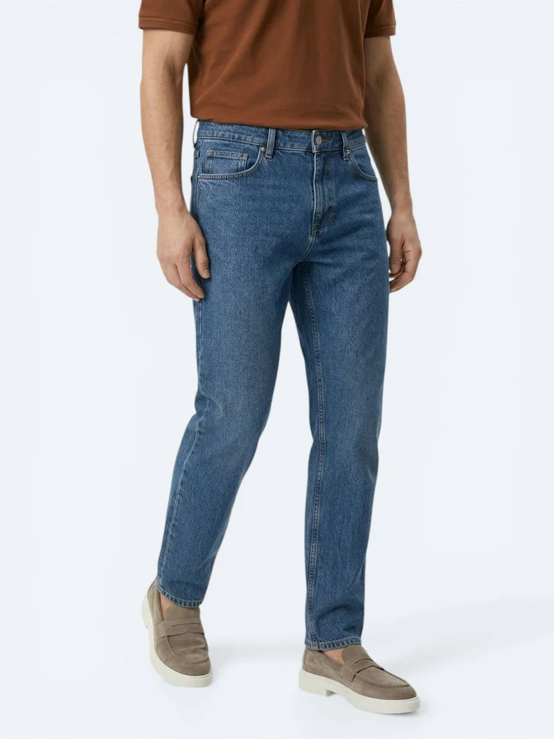 Kip Indigo Relaxed Fit Denim Trousers
