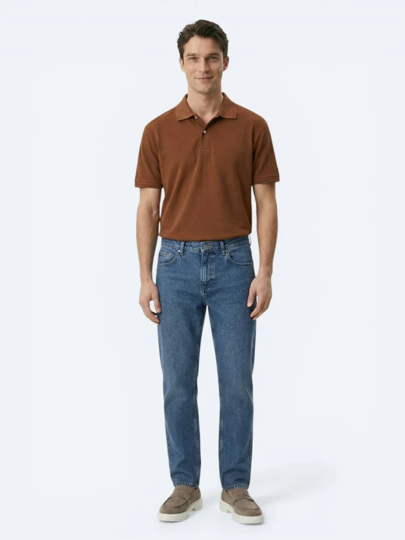 Kip Indigo Relaxed Fit Denim Trousers