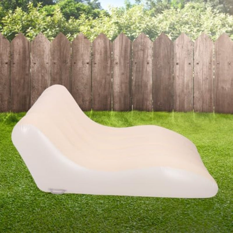 Inflatable Lounger, PVC Portable Inflatable Chair Inflatable Couch Camping Sleeping Sofa Bed Folding Couch Furniture for Home Picnics Hiking Travel - Image 2