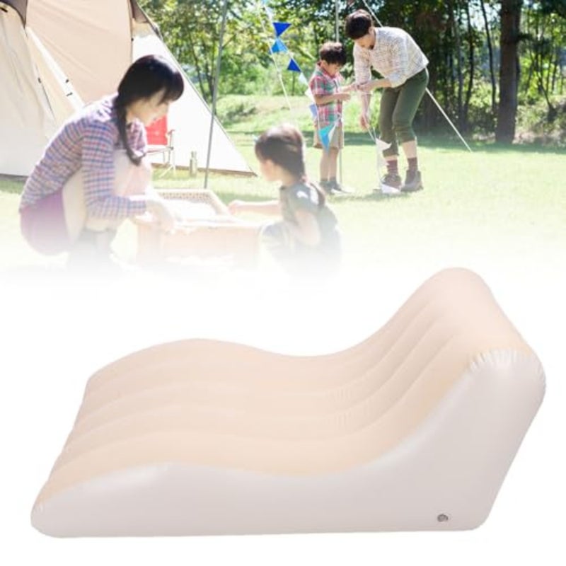 Inflatable Lounger, PVC Portable Inflatable Chair Inflatable Couch Camping Sleeping Sofa Bed Folding Couch Furniture for Home Picnics Hiking Travel - Image 5