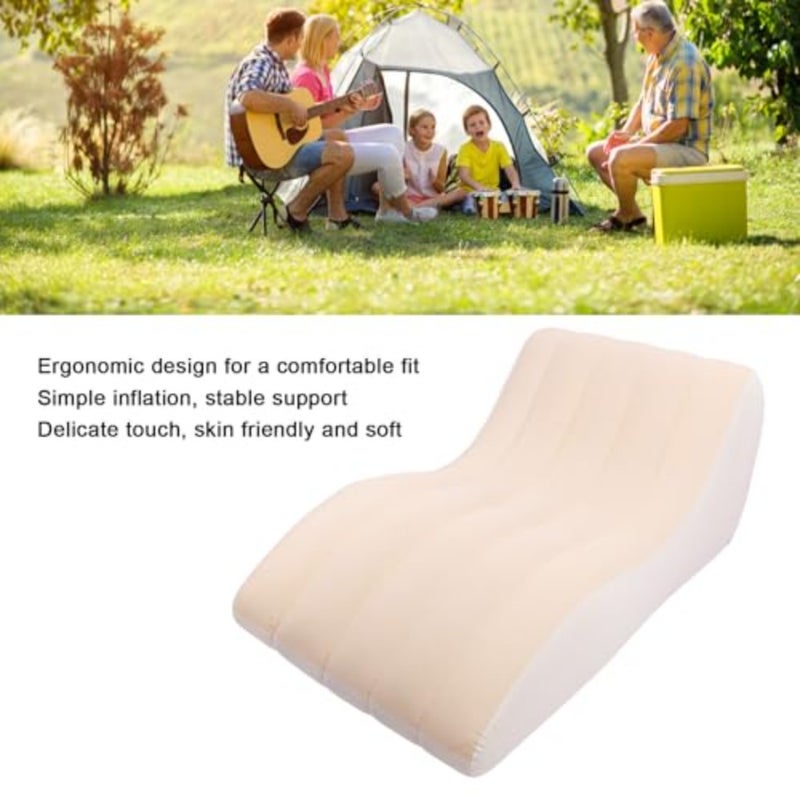 Inflatable Lounger, PVC Portable Inflatable Chair Inflatable Couch Camping Sleeping Sofa Bed Folding Couch Furniture for Home Picnics Hiking Travel - Image 4