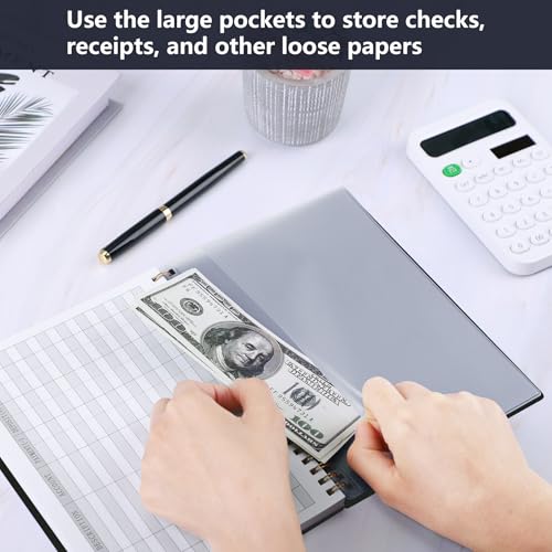 HAUTOCO Accounting Ledger Book A5 Horizontal Ledger Books for Small Business Bookkeeping Expense Tracker Notebook for Home Budget Tracking Personal Finance Log Journal 8.3 x 6.2'', Black - Image 5