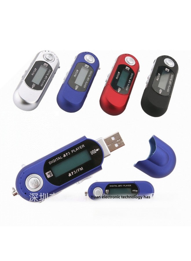 Screen Mp3 Usb Flash Drive 7th Dry Battery Card Insertion Direct Plug-in Player Radio Recorder Digital Computer/mp3-Body Color:Blue-Memory Capacity:Plug-in Card Version (bare Metal) Earphone Line PP Box 16G Card - Image 1