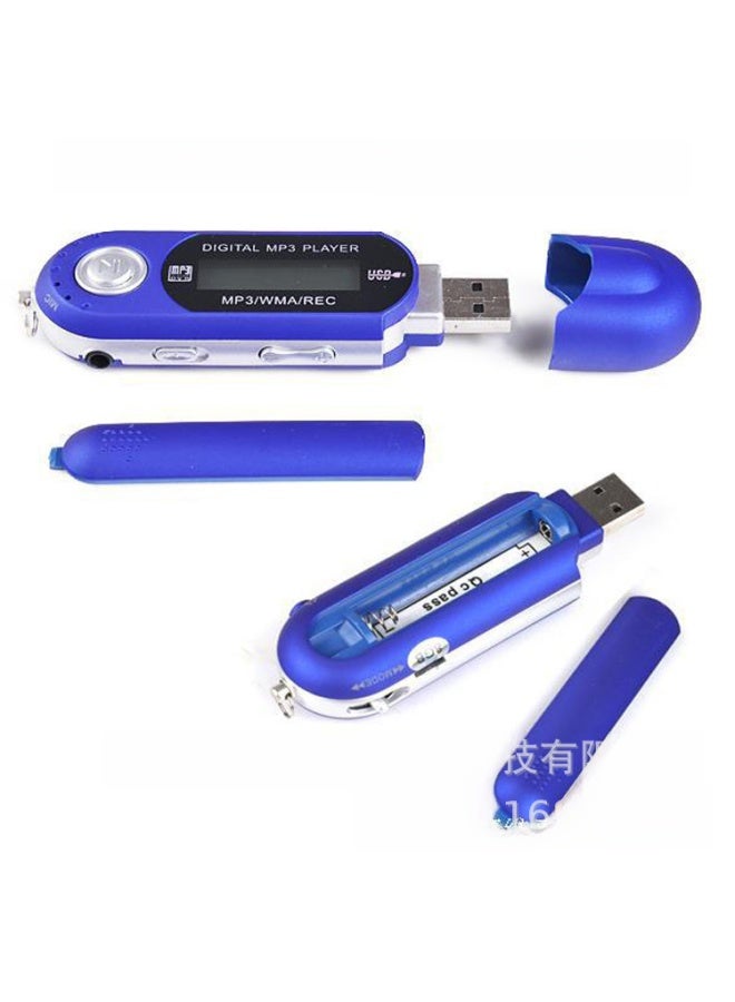 Screen Mp3 Usb Flash Drive 7th Dry Battery Card Insertion Direct Plug-in Player Radio Recorder Digital Computer/mp3-Body Color:Blue-Memory Capacity:Plug-in Card Version (bare Metal) Earphone Line PP Box 16G Card - Image 3