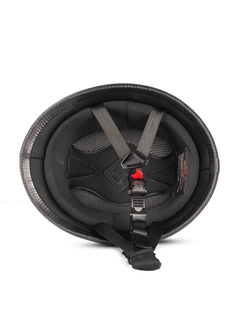 Retro Half Face Motorcycle Retro Style Helmet, Breathable and comfortable Chrome German Style Motorcycle Helmet - Image 4