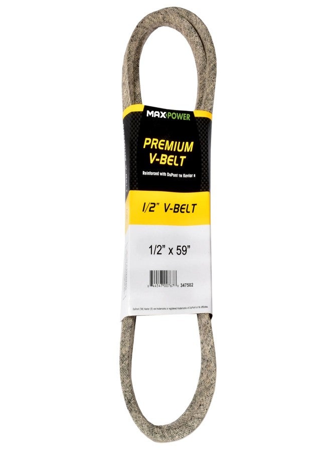 Maxpower 347502 Premium Belt Reinforced with Kevlar Fiber Cords, 1/2" x 59" - Image 1