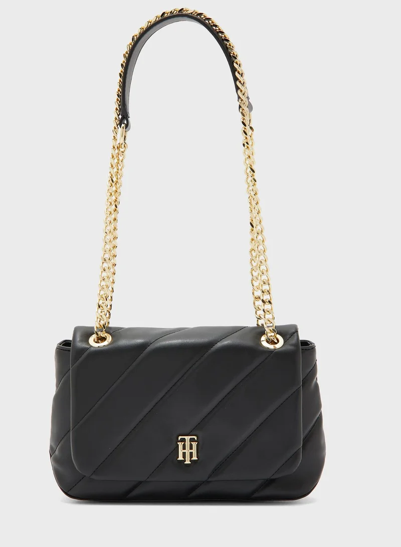 TOMMY HILFIGER Chain Detail Flap Over Crossbody