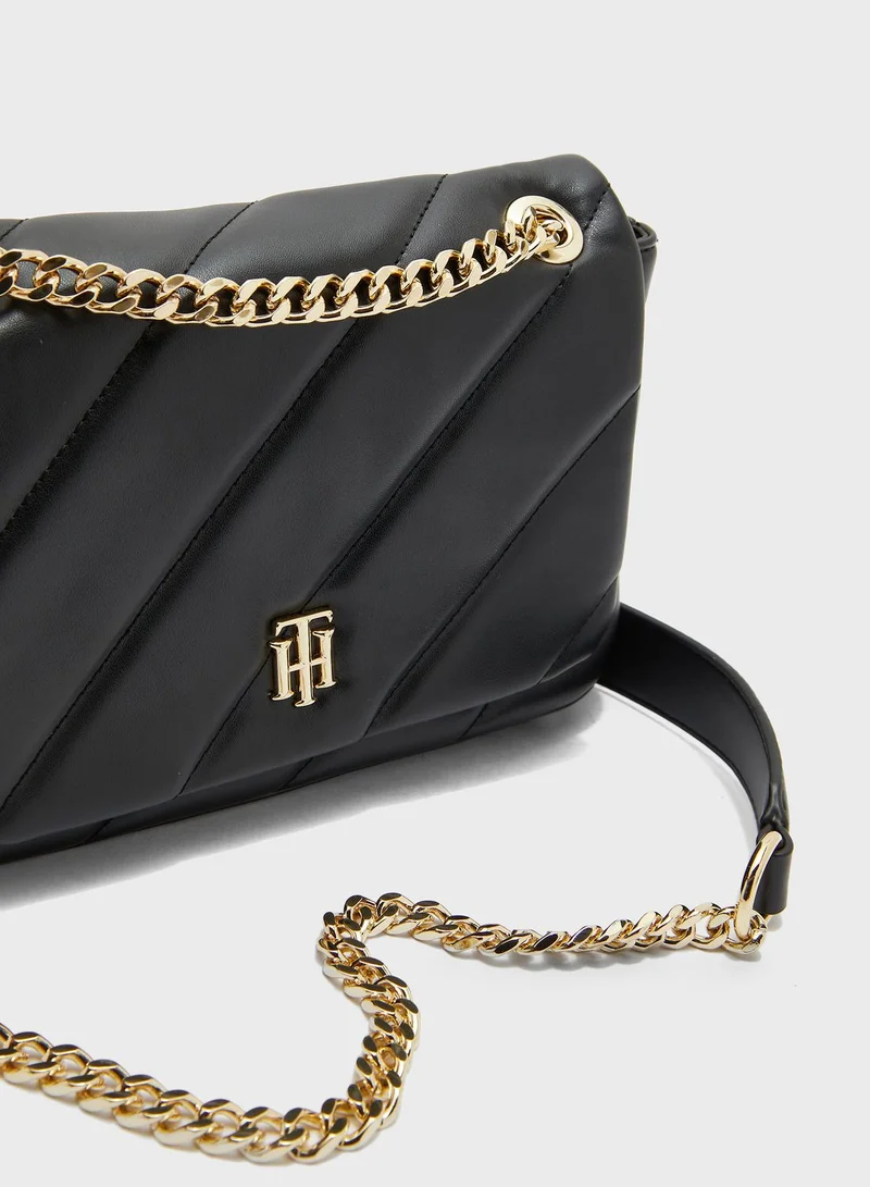 TOMMY HILFIGER Chain Detail Flap Over Crossbody