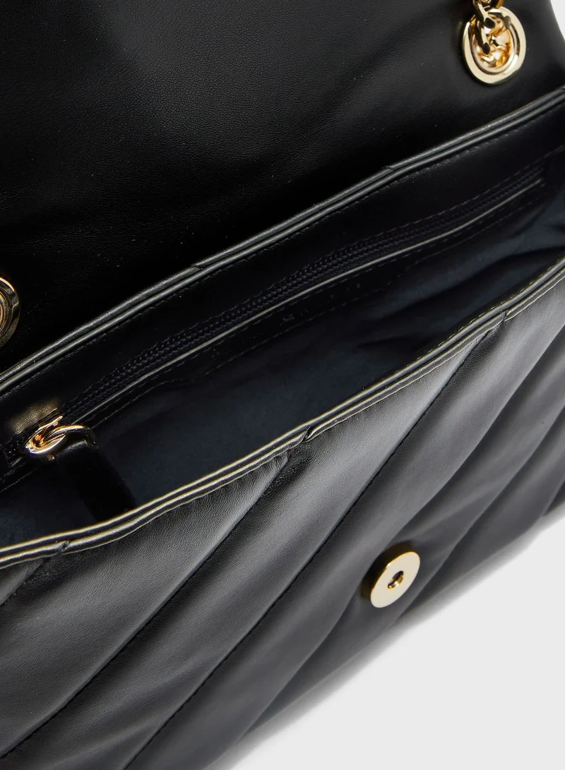 TOMMY HILFIGER Chain Detail Flap Over Crossbody