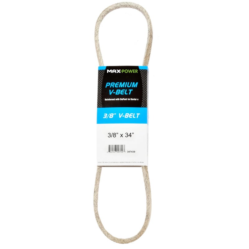 Maxpower 347439 Premium Belt Reinforced with Kevlar Fiber Cords 38 x 34