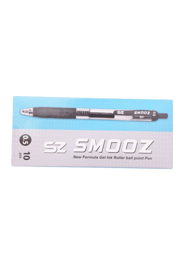 SMOOZ 10-Piece New Formula Gel-Ink Roller Ballpoint Pen Black 0.5 mm 145647 - Image 2