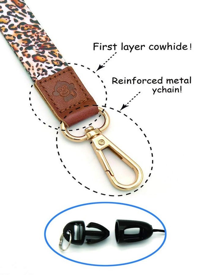 Happy monkey H.M Golden Series Neck Lanyard with ID Badge Holder/Key Chain Holder/Mobile Phone/Wallet Gift (leopard) - Image 2