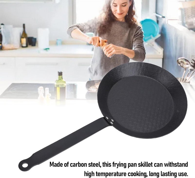 Carbon Steel Frying Pan 11 Inch Nonstick Skillet with Smokeless Design and Comfortable Grip - Even Heat Distribution for Steak, Fish, Eggs & Vegetables, Indoor & Outdoor Cook (24cm) - Image 2