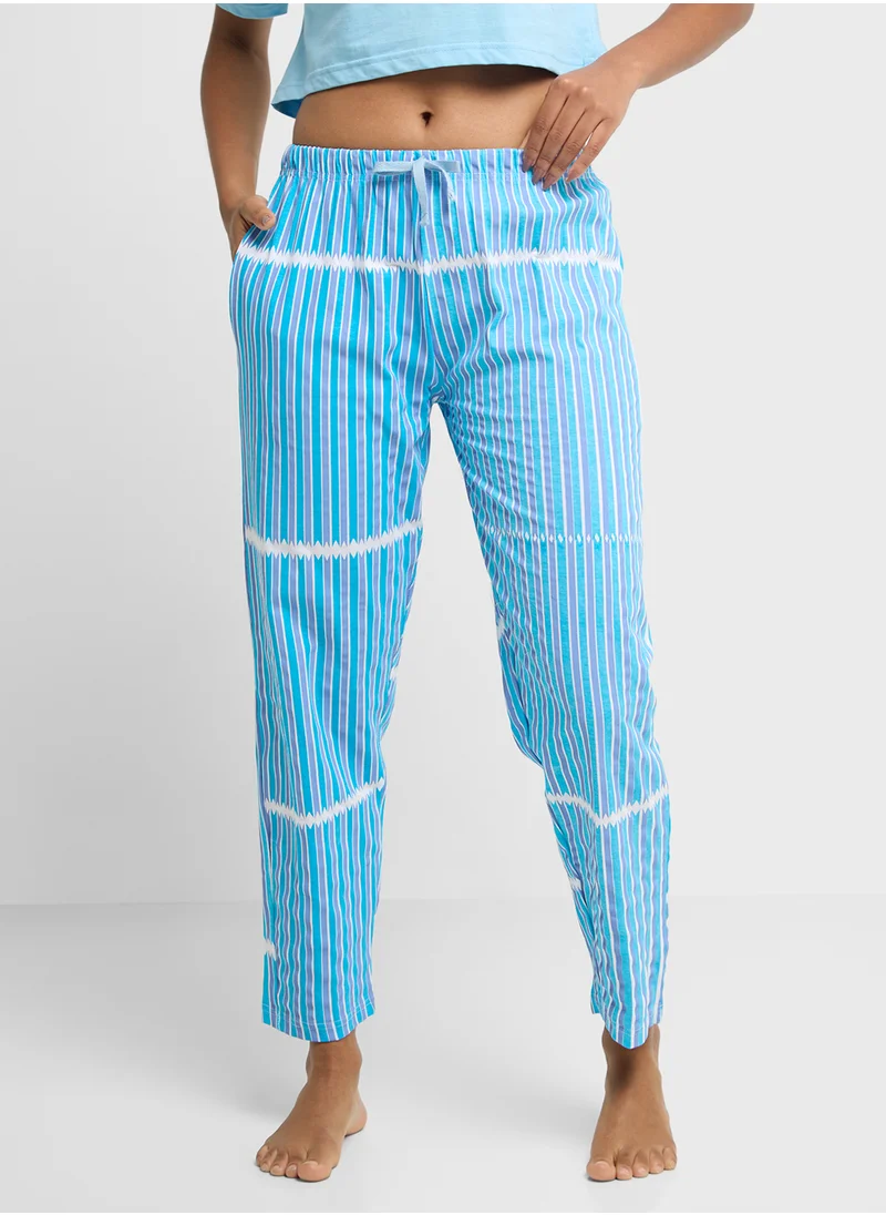 Ginger Cotton Graphic T-Shirt & Stripe Pyjama Set