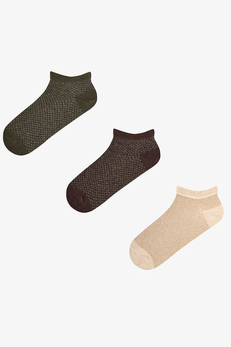 Penti PENTI Pattern Cotton Glitter Pair Ankle Socks