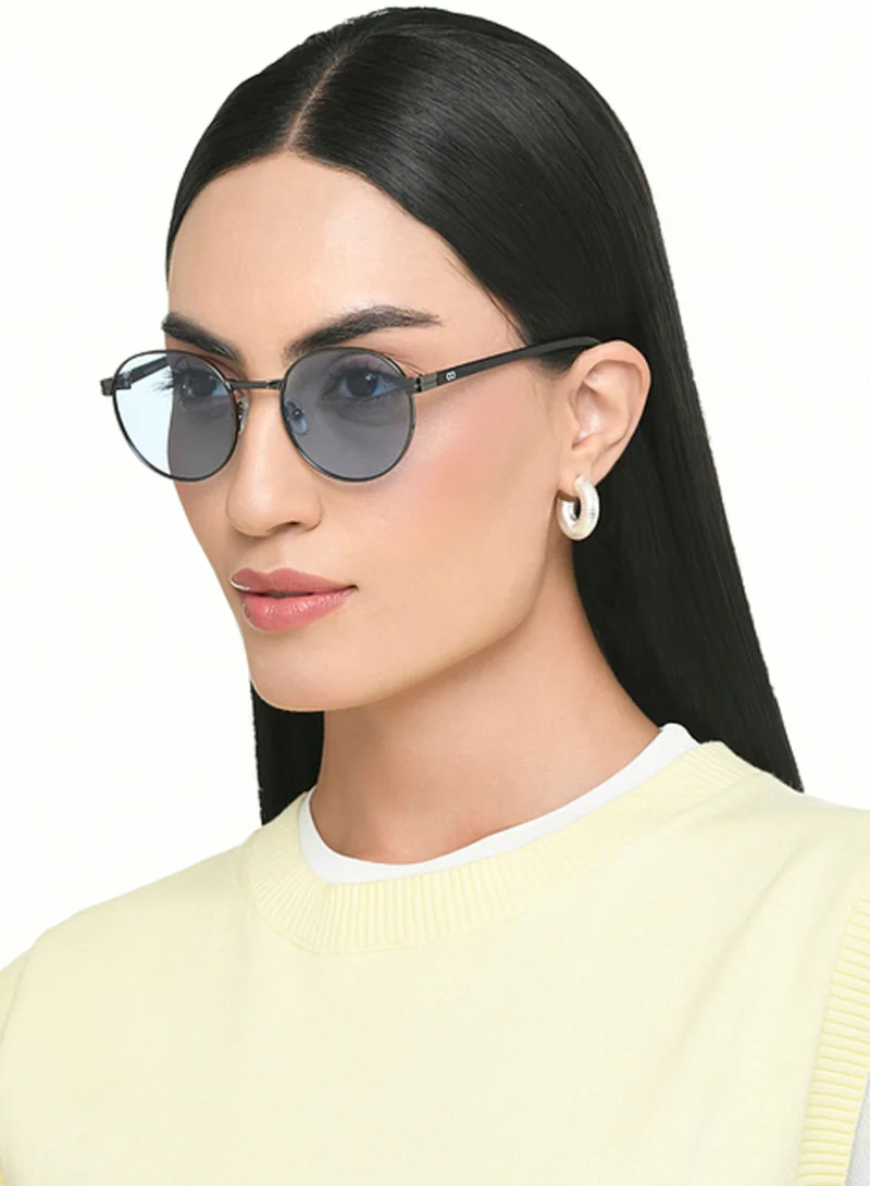 VINCENT CHASE Vincent Chase By Lenskart | Mid Gunmetal Brown Solid Full Rim Round | METAL CLASSICS | Branded Latest and Stylish Sunglasses | Polarized and 100% UV Protection (UV 400) | Unisex | Small | VC S17415