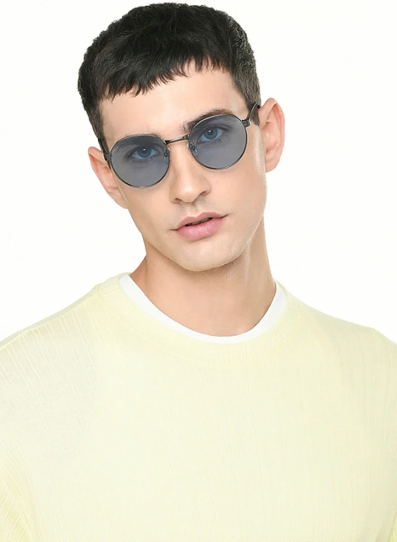 VINCENT CHASE Vincent Chase By Lenskart | Mid Gunmetal Brown Solid Full Rim Round | METAL CLASSICS | Branded Latest and Stylish Sunglasses | Polarized and 100% UV Protection (UV 400) | Unisex | Small | VC S17415