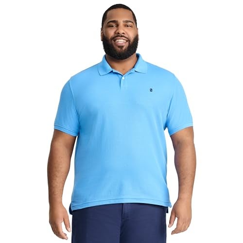 IZOD Men’s Big-and-Tall Advantage Performance Short-Sleeve Solid Polo Shirt, Blue Revival, XX-Large - Image 1