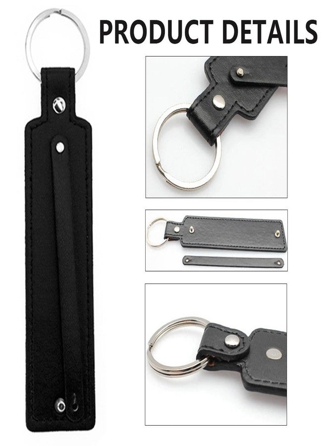VANTOBEST 5 Pack Blank PU Leather Keychain with 8mm Belts for DIY Charms Letters Beads (Random Color) - Image 3