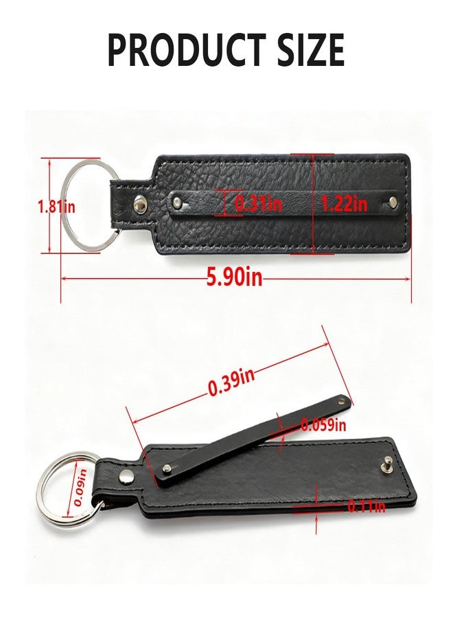 VANTOBEST 5 Pack Blank PU Leather Keychain with 8mm Belts for DIY Charms Letters Beads (Random Color) - Image 2