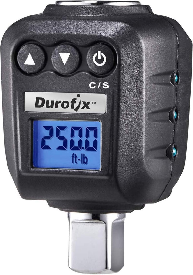 Durofix RM604-4A 1/2'' Digital Torque Adapter, 25-250 ft-lbs, Max 720° Rotation, Buzzer & LED Notification, ISO 6789 Certified with Calibration Certificate - Image 1