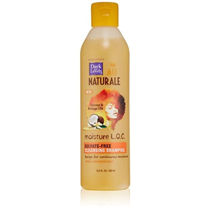 SOFT SHEEN SoftSheen-Carson Dark and Lovely Au Naturale Moisture LOC Sulfate-Free Cleansing Shampoil, 13.5 fl oz - Image 1