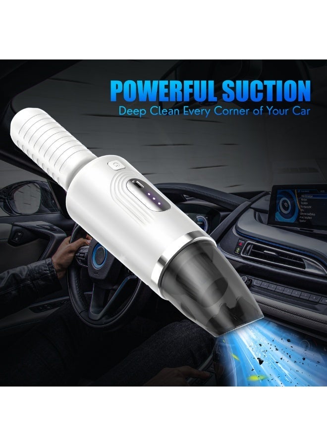 زستو مكنسة كهربائية لاسلكية محمولة باليد للسيارة مع ضوء UV – بقوة 80 واط قابلة لإعادة الشحن، مزودة بجهاز تحكم في عث الغبار، شفط قوي للاستخدام الجاف والرطب، ضوضاء منخفضة ≤80 ديسيبل، فلتر قابل للغسل، خفيفة الوزن 450 جم للاستخدام في السيارة، الأريكة، السرير، المكتب وإزالة شعر الحيوانات الأليفة - Image 4