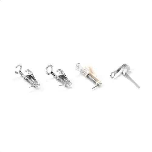 FIKLOTA 4-Piece Large Metal Darning/Free Motion Presser Foot Set for Low Shank Singer, Brother, Janome, Juki, and More Sewing Machines - Include Close Toe, Open Toe, Quilting and Embroidery Foot - Image 2