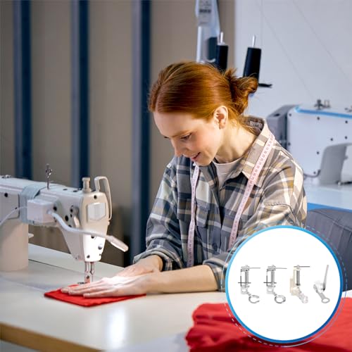 FIKLOTA 4-Piece Large Metal Darning/Free Motion Presser Foot Set for Low Shank Singer, Brother, Janome, Juki, and More Sewing Machines - Include Close Toe, Open Toe, Quilting and Embroidery Foot - Image 5