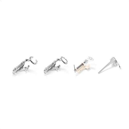 FIKLOTA 4-Piece Large Metal Darning/Free Motion Presser Foot Set for Low Shank Singer, Brother, Janome, Juki, and More Sewing Machines - Include Close Toe, Open Toe, Quilting and Embroidery Foot - Image 3