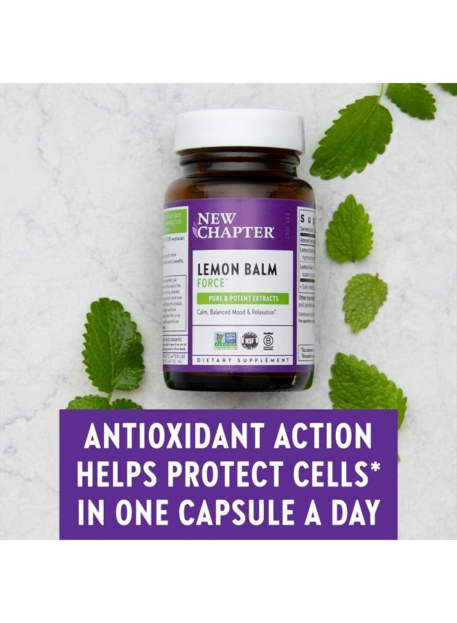 New Chapter Lemon Balm Force with Supercritical Lemon Balm for Mood Support + Immune Support + Non-GMO Ingredients - 30 ct Vegetarian Capsules - Image 5