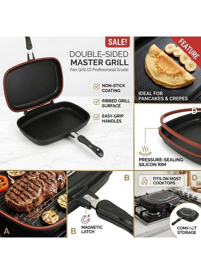 Double Sided Non-Stick Grill and Frying Pan - Image 5