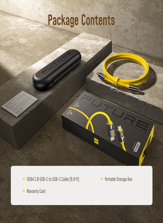  أوهي AOHI كابل USB 4 2.0 أصفر، 6.6 قدم - Image 5