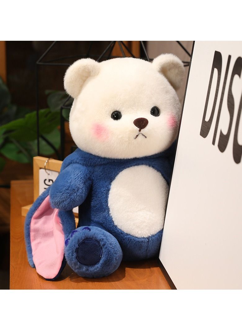 Lovely White Bear Wearing Stitch Coat With Hat That Can Be Removed  - Image 2