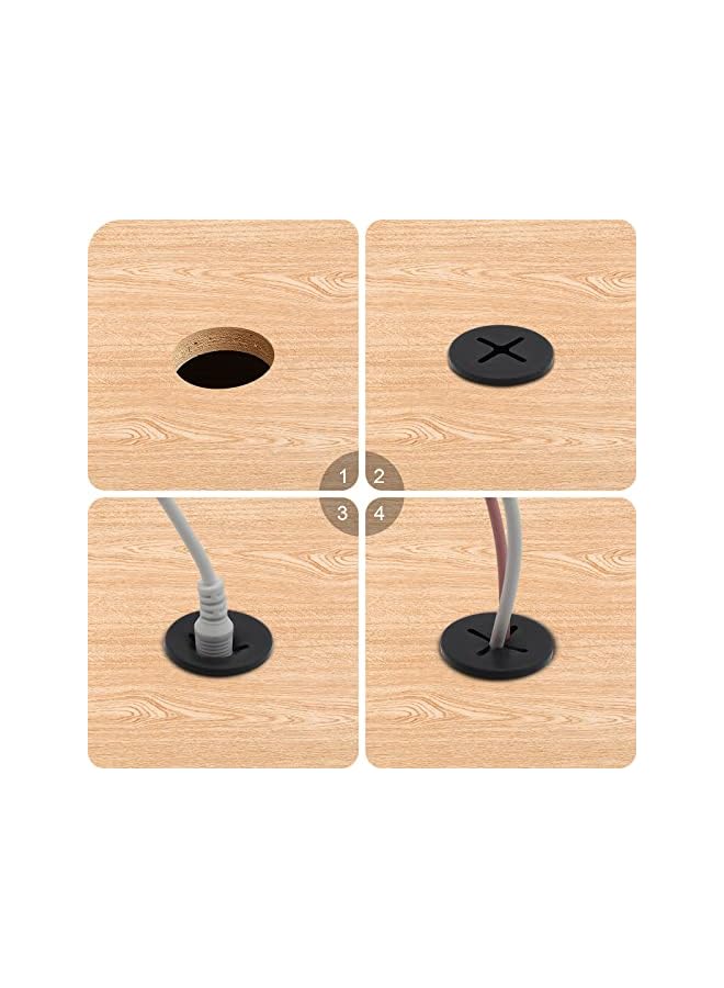 promass Desk Grommet, 3/4 Inch Flexible Rubber Grommets, Silicone Cable Cord Grommet Wire Hole Cover for Desk, Table and Other Furnitures(12 Pack) - Image 4