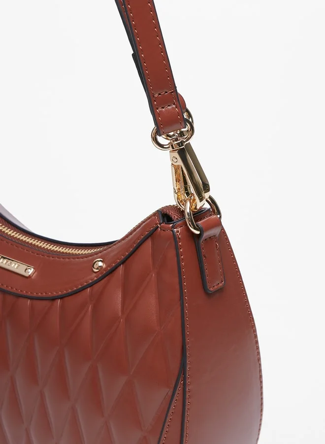 سيليست Women's Quilted Shoulder Bag with Adjustable Strap and Zip Closure