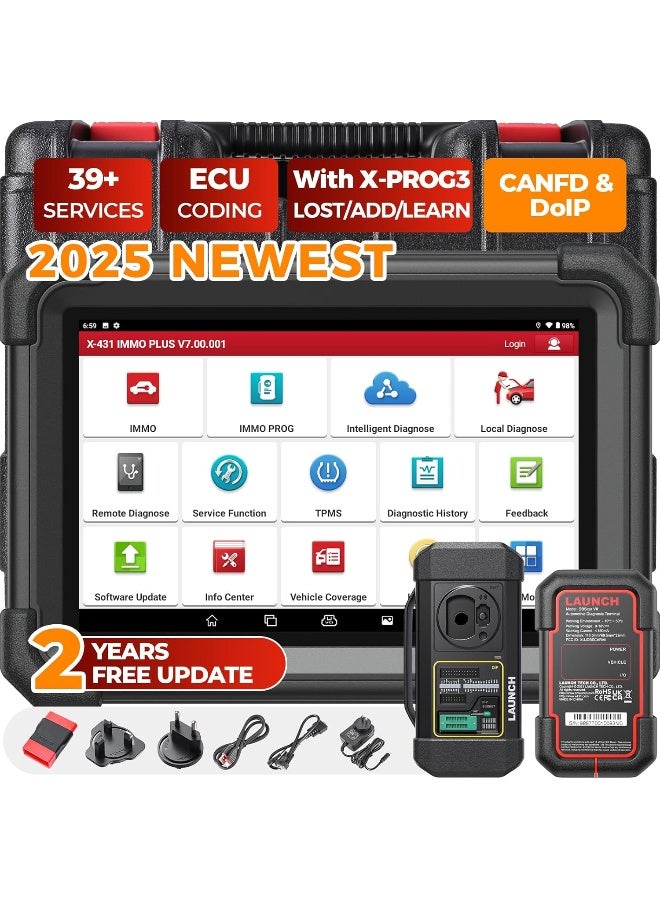 LAUNCH X431 IMMO Plus with PROG3 Tool, All-System Diagnostics, ECU Coding Scan Tool, 39+ Services, Bi-Directional Control, 2-Year Updating - Image 1