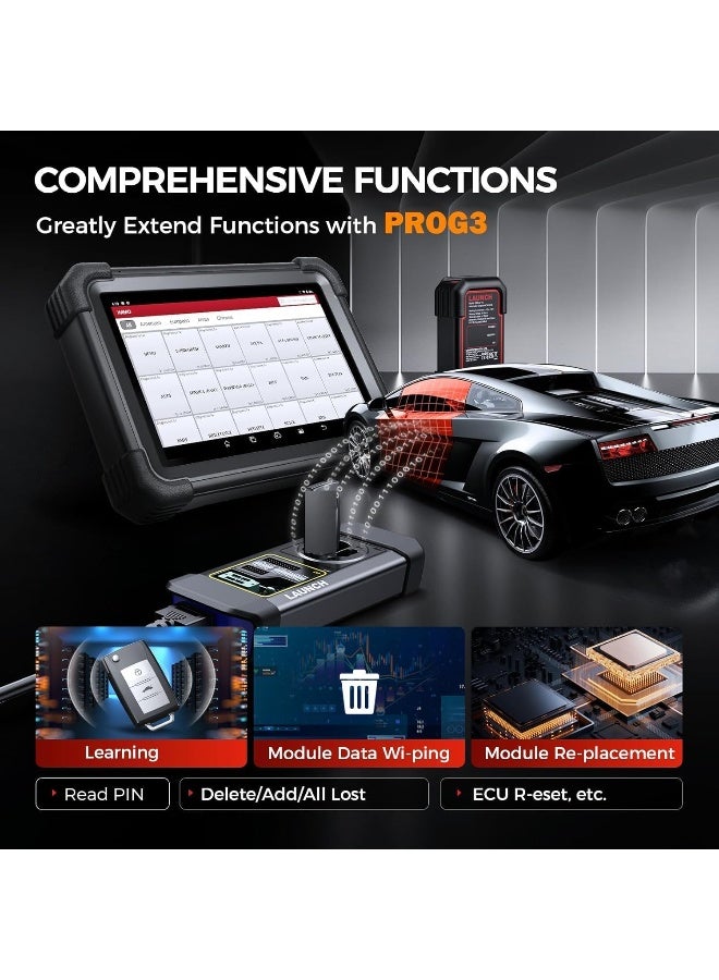 LAUNCH X431 IMMO Plus with PROG3 Tool, All-System Diagnostics, ECU Coding Scan Tool, 39+ Services, Bi-Directional Control, 2-Year Updating - Image 3