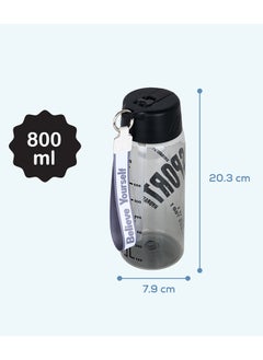 HYDROBREW Water Bottle With Grab String 800 ML - Black  - Image 5