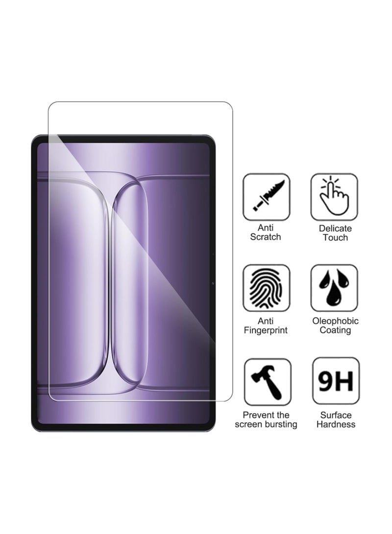 Transparent protective case for OnePlus Pad 3, with 2 tempered glass screen protectors, ultra-transparent soft TPU protective case, lightweight flexible silicone shockproof sturdy back cover - Image 4