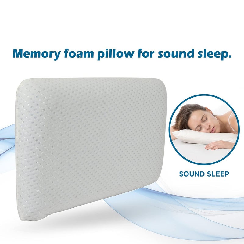 NK Textiles Memory Foam Cervical Contour Pillow for Sleeping, Orthopedic Pillow for Neck Pain, Support for Back,Stomach,Side Sleepers - Image 3