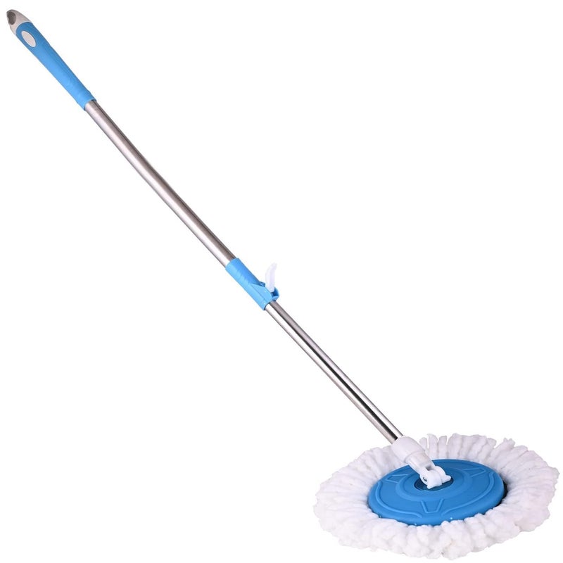Relson Stainless Steel Microfiber Floor Cleaning Mop with Removable Washable Cleaning Pad and Integrated Water Mechanismmop for Cleaning Floor Multicolour Spin mop Stick with Microfiber Refill - Image 5