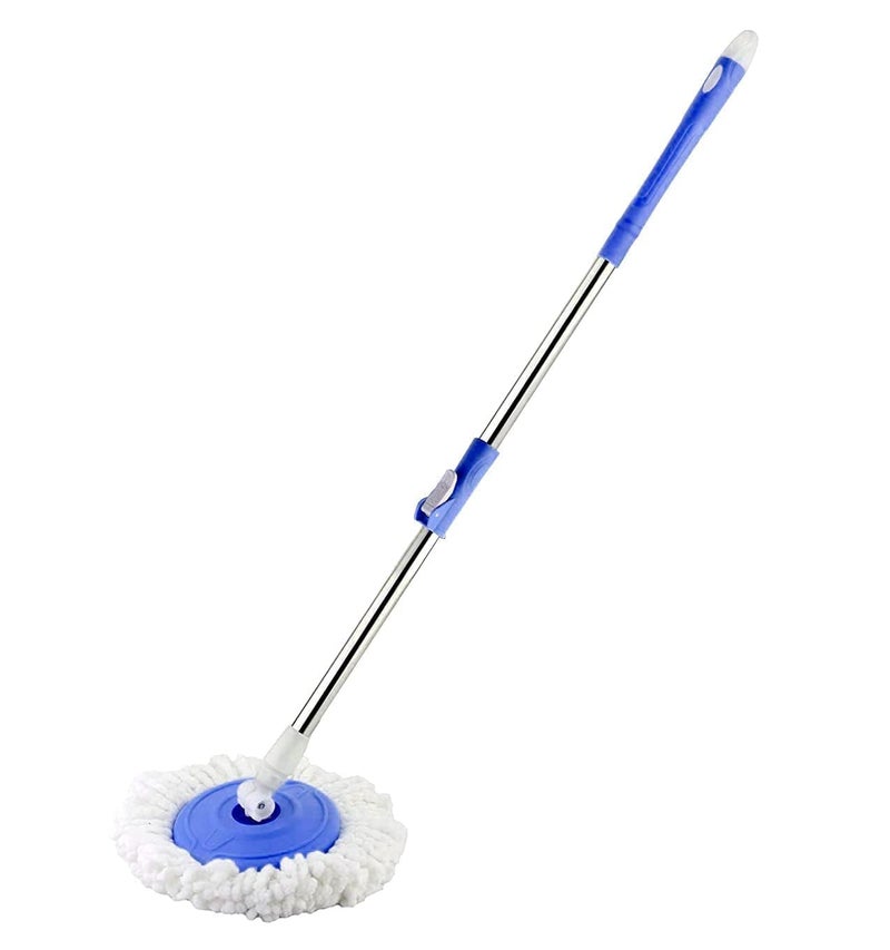 Relson Stainless Steel Microfiber Floor Cleaning Mop with Removable Washable Cleaning Pad and Integrated Water Mechanismmop for Cleaning Floor Multicolour Spin mop Stick with Microfiber Refill - Image 2