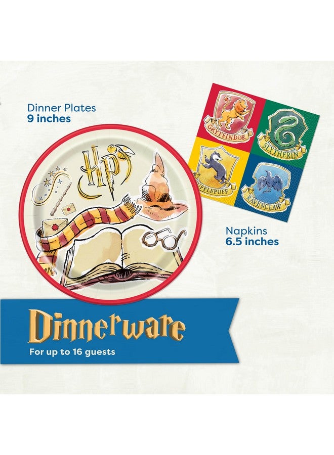 Unique Harry Potter Birthday Decorations Kit | Harry Potter Birthday Party Supplies | With Harry Potter Table Cover, Banner, Dinner Plates, Napkins, Candles, Button | Serves 16  - Image 4