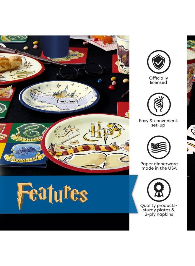 Unique Harry Potter Birthday Decorations Kit | Harry Potter Birthday Party Supplies | With Harry Potter Table Cover, Banner, Dinner Plates, Napkins, Candles, Button | Serves 16  - Image 5