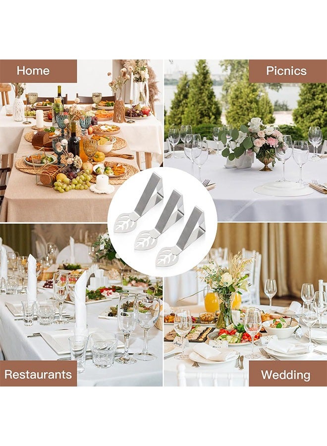 Table Cloth Clips for Outside Inside Table 8 Pcs, Leaf Design Dining Tablecloth Clips, Stainless Steel Tablecloth Clips Table Cover Clamps for Picnic Camping Outdoor Party Wedding - Image 5